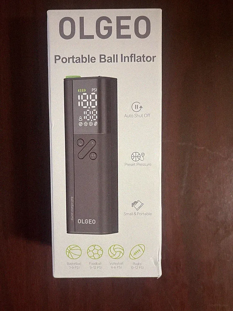 Olgeo Electric Ball Pump 16PSI Portable Air Pump with Pressure Gauge and Digi...