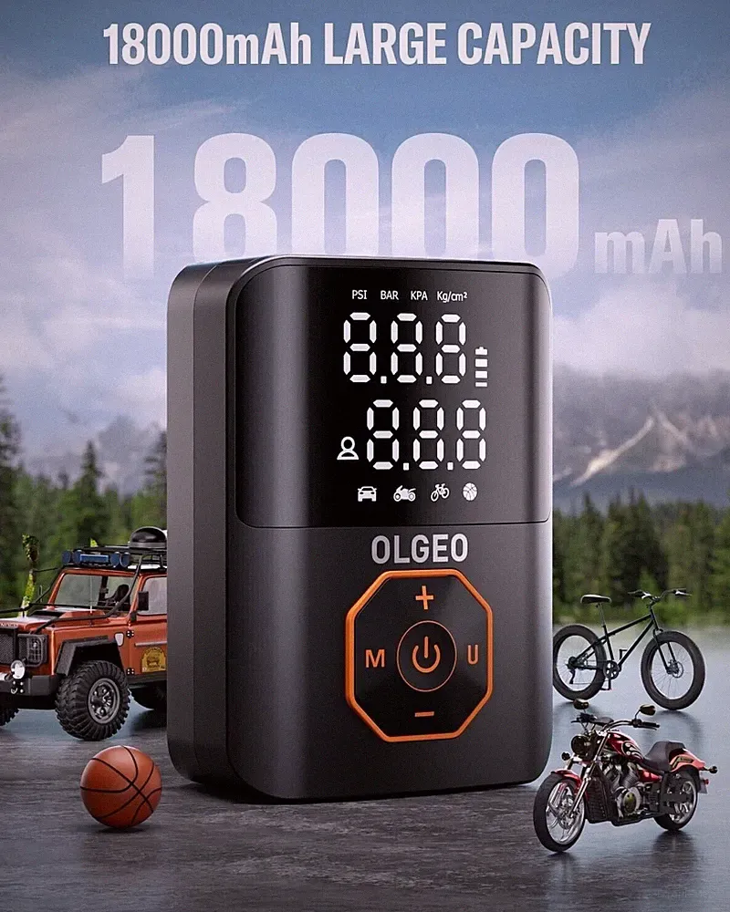 Tire Inflator Portable Air Compressor 160PSI, Cordless, Digital Display, Quick M