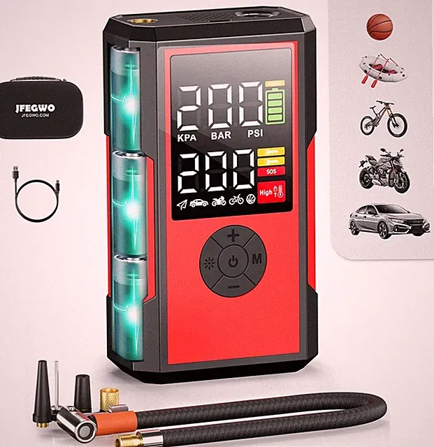 Tire Inflator Portable Air Compressor 200PSI 2X Faster Inflation $17.99 (Box A3)